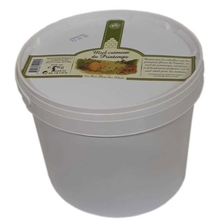 Miel crémeux du Printemps origine France : seau 5 kg